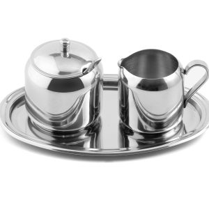 Zucker-Milch-Menage Edelstahl