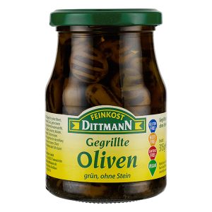 Gegrillte Oliven grün