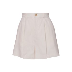 Mia Shorts Leinen Creme Weiß