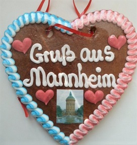 Lebkuchen-Herz Gruß aus Mannheim – nur auf Bestellung –