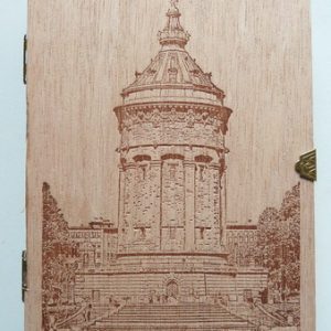 Schokolade Mannheimer Wasserturm-Taler im Holzkistchen