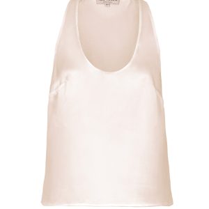 Victoria Top Seide Creme Weiß