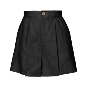 Mia Shorts Leinen Schwarz