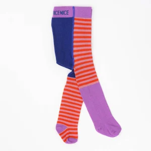 Baby- und Kinder Strumpfhose stripes – blue red